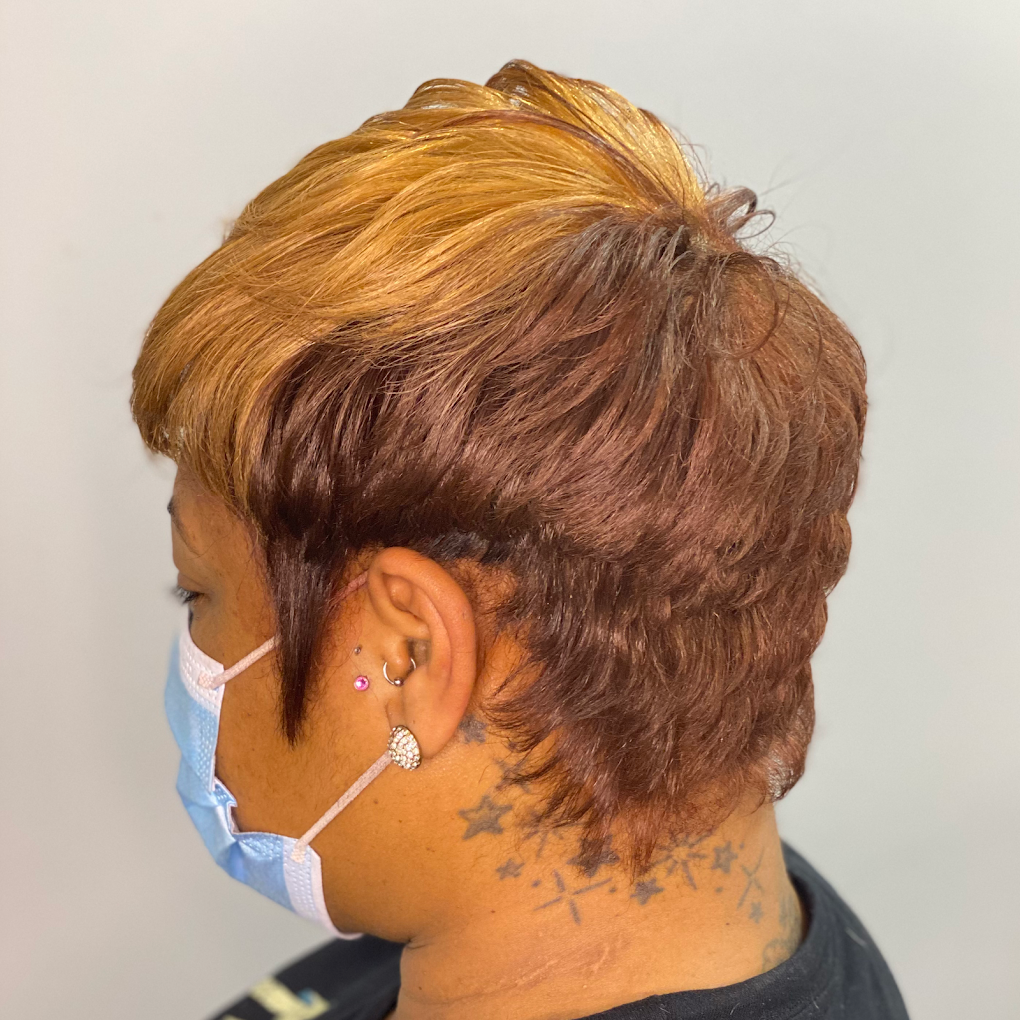 Custom hair color service at M & Co. Hair Salon